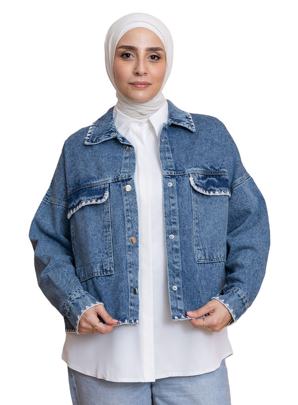 جاكيت جينز مطرز - أيس